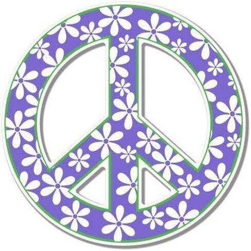 Peace Sign Purple Flowers Golf Hat Clip with Magnetic Ball Marker in Saudi Arabia