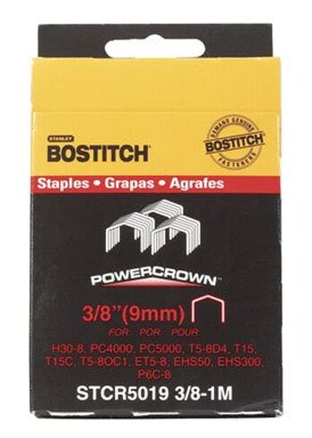 Bostitch PowerCrown 3/8 in. L x 7/16 in. W Steel Wide Crown Staples 18 Ga. 1000 pk in Saudi Arabia