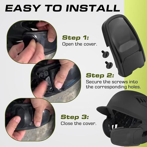 Reversible Extension Piece for Rawlings R16 Series Baseball Helmet Face Guard Attachment, R16 Baseball Jaw Guard Chin Guard for Rawlings Velo Teenage & Youth Batting Helmet, Black in Kuwait