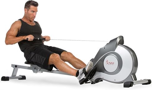 Sunny Health & Fitness Flip & Foldable Rower for Home with Long Slide Rail, Full-Body Rowing Workout, Low-Impact Joint-Friendly Exercise, Free SunnyFit Training App in Saudi Arabia