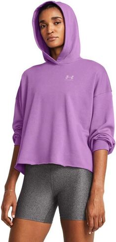 سترة بقلنسوة Rival Terry كبيرة الحجم للسيدات من Under Armour in Saudi Arabia