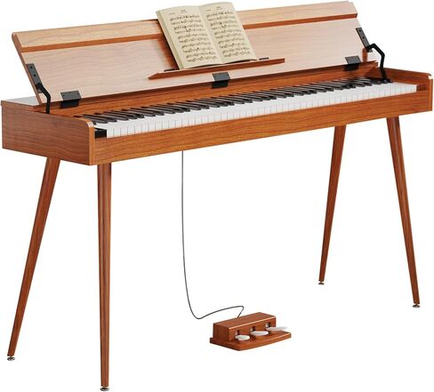 Piano Digital 88 لوحة مفاتيح رئيسية مرجحة ، ومكتبي كامل الحجم ، البيانو الكهربائي للمطرقة للمبتدئين ، مع حامل الموسيقى ، دواسة ، محول الطاقة ، وضع سماعة الرأس ، USB-midi in Kuwait