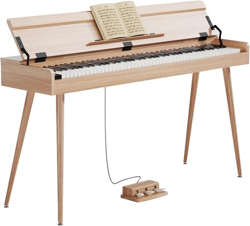Piano Digital 88 لوحة مفاتيح رئيسية مرجحة ، ومكتبي كامل الحجم ، البيانو الكهربائي للمطرقة للمبتدئين ، مع حامل الموسيقى ، دواسة ، محول الطاقة ، وضع سماعة الرأس ، USB-midi in Kuwait