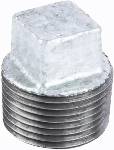 5 Pack BMI 1/4 Inch NPT Galvanized Plug, 150#, UL/FM, Silver in Saudi Arabia