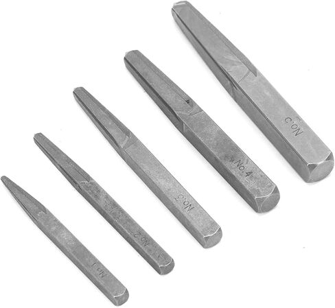 Broken Screw Extractor Set, 5pcs Bolt Extractor Kit Broken Damaged Bolt Removal Tool Square Type Easy Take Out Removing Tool in Kuwait