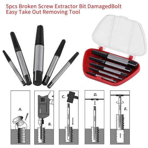 CHICIRIS Broken Screw Extractor Kit Extra Gripping Power Screw Remover 5pcs for Mechanics Engineers in Saudi Arabia