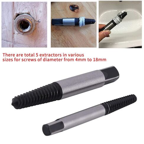 CHICIRIS Broken Screw Extractor Kit Extra Gripping Power Screw Remover 5pcs for Mechanics Engineers in Saudi Arabia