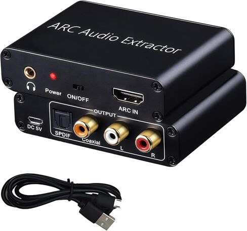 Arc Audio Extractor, 3.5Mm Adapter, 192Khz Output Support, Aluminum Alloy, Compatible With Arc Tvs in Saudi Arabia