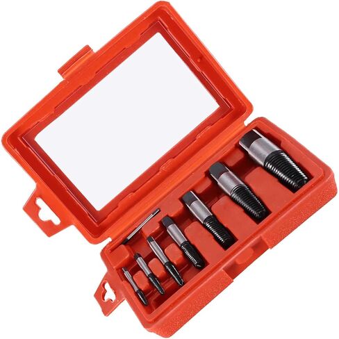Broken Water Pipe Extractor 8pcs, Damaged Water Pipe Screw Bolt Extractor Remover Easy Out Set with Storage Case for Removing Stripped Screws and Broken Bolts in Kuwait