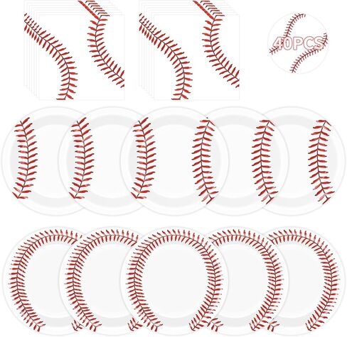 40 Pcs Basketball Plates and Napkins Sets - Sports Birthday Party Supplies Tableware, Brown Disposable Paper Plates Napkins Kit for Basketball Birthday Party Decorations Table Decor, Serves 20 in Kuwait