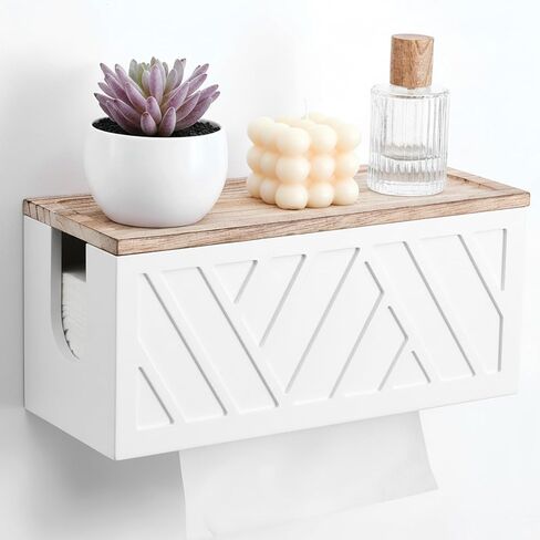 Paper Towel Dispenser Wall Mount Paper Towel Holder with Lid Solid Wood Commercial C-Fold, Z-Fold Hand Papers Towels Holder Dispenser Hand Towels Holders for Bathroom Kitchen Office Decor in Saudi Arabia