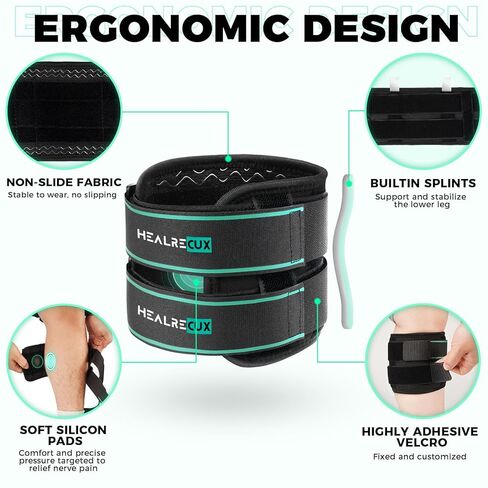 Healrecux عرق النسا أجهزة تخفيف الآلام، دعامة تخفيف العصب الوركي مع منصات الضغط الضغط المستهدف لألم العصب الوركي، أسفل الظهر، الورك، دعامة الساق لعلاج عرق النسا in Kuwait