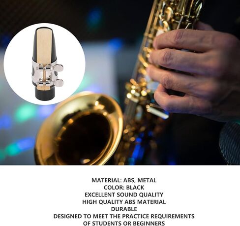 Professional Alto Saxophone Head Set with Mouthpiece, ABS Material, Enhanced Sound Clarity for Student and Beginner Practice, Durable Musical Instrument Accessories Comfortable in Saudi Arabia