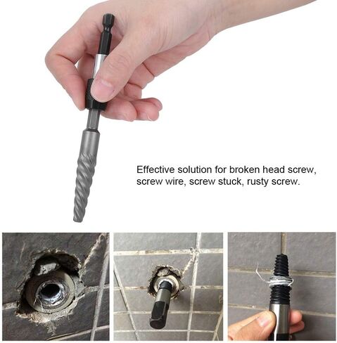 Professional Grade Screw Extractor Kit Heavy Duty Broken Bolt Remover Tool Set with Hex Shank for Mechanics Engineers DIY 6PCS Different Sizes High Speed Steel Construction in Saudi Arabia