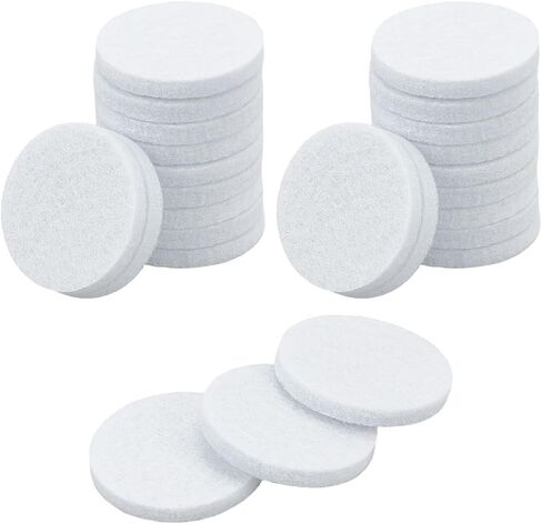 WADORN 100Pcs 30mm Round Aromatherapy Diffuser Refill Pad, Essential Oil Diffuser Replacement Refill Pads Microfiber Absorbing Circle Essential Pads for Diffuser Necklace Vent Clip Home Car in Saudi Arabia