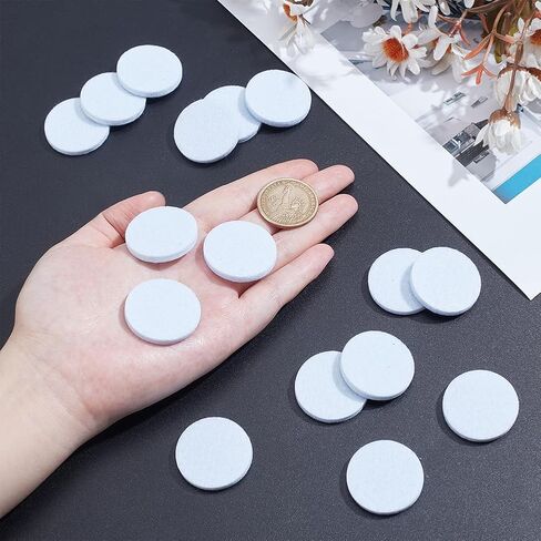 WADORN 100Pcs 30mm Round Aromatherapy Diffuser Refill Pad, Essential Oil Diffuser Replacement Refill Pads Microfiber Absorbing Circle Essential Pads for Diffuser Necklace Vent Clip Home Car in Saudi Arabia