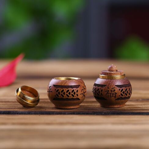 4-Piece Hand-Carved Wooden Mini Bottles – Floral/Geometric Patterns, Essential Oil Diffusers & DIY Craft Supplies in Saudi Arabia