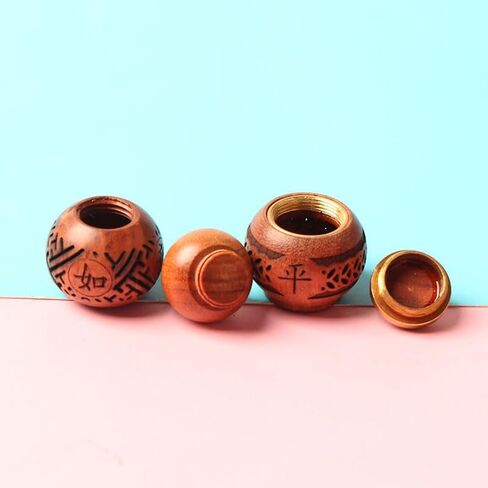 4-Piece Hand-Carved Wooden Mini Bottles – Floral/Geometric Patterns, Essential Oil Diffusers & DIY Craft Supplies in Saudi Arabia