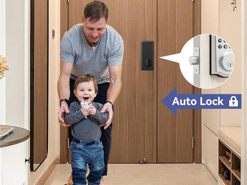 UD03F Fingerprint Smart Lock for Front Door, Keyless Entry Deadbolt, 4-Language Voice Guide, Backlit Keypad, Auto Lock, Easy to Install in Saudi Arabia