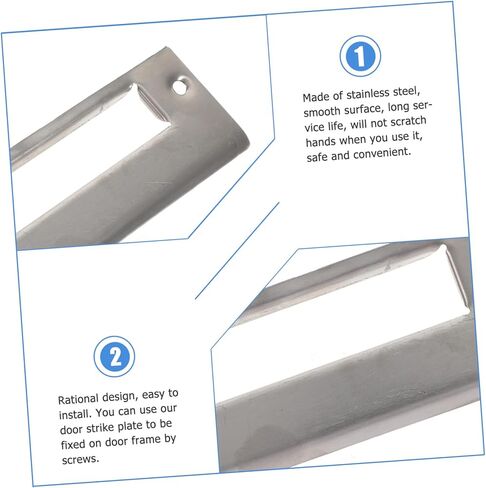Mikikit 5pcs Door Strike Plates for Enhanced Security Deadbolt Reinforcement Plates for Front Doors Easy Installation and Impact Resistant Design in Saudi Arabia
