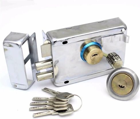 Lock Cylinder,Brass Lock,Cylinder Lock, Door Lock Strong Deadbolt Home Security Universal Exterior Accessory Stainless Steel Multiple Insurance Smooth 1PcsLeft open wood door(Right open wood door) in Saudi Arabia