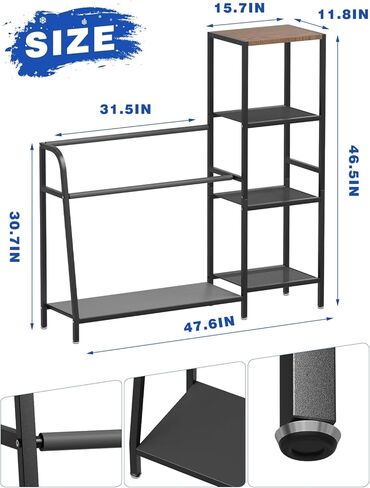 sogiv 4-Tier Freestanding Snowboard Rack, Ski Storage Rack, Ski Holders, Floor Stand Ski Organizer, Ski & Snowboard Rack Organizer for Garage, Home, Basement, Shed Ski Enthusiasts in Kuwait
