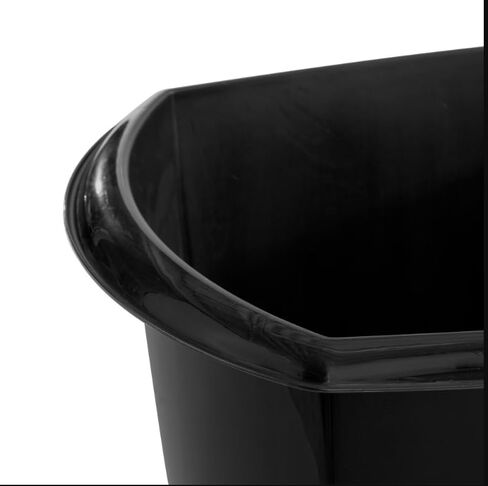 10 Gallon Large Kitchen Trash Can, Plastic Open Top Garbage Bin Without Lid, Waste Container for Home Kitchen Office Laundry Room, Black (15" L x 10" W x 15 7/8" H) in Saudi Arabia