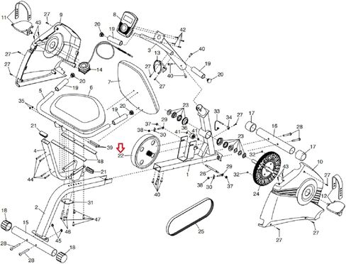آلية هيدرا فيتنيس إكستشينج إيدي الفرامل دولاب الموازنة 368733 تعمل مع دراجة ويس لو المستلقية in Kuwait