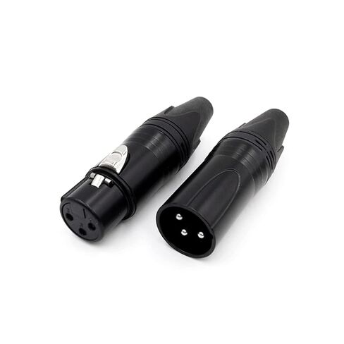 Connector Audio Plug Microphone Plug 3pin Speaker Connector Male Female Colour Mic Connector 10Pcs(Black female10pc) in Saudi Arabia