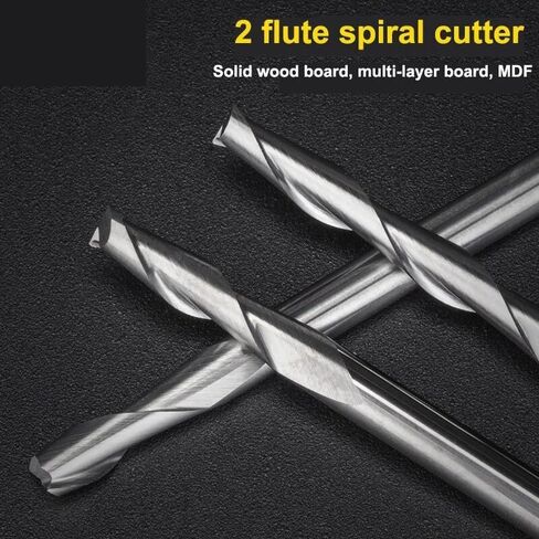 10pcs 3.175 1/8 Shank 2 Flute Spiral Milling Cutter CNC Flat Nose End Mill Engraving Router Bit(3.175x1.5x8) in Saudi Arabia