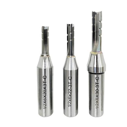 3 Flutes Straight Cutting Bit 12.7mm Fast Slotting Cutting Carbide Alloy Woodworking Router Bit(12.7x6x28) in Kuwait