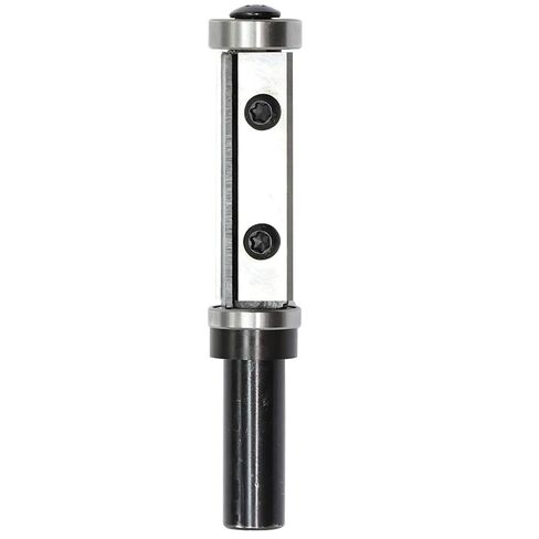 Flush Trim Router Bit 8mm Shank Top and Bottom Double Bearings Trimmer 50mm 60mm Cut Length with Repaceable Insert Cutter(60-8mm) in Kuwait