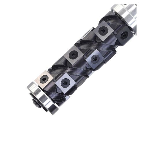 CNC 12.7mm 1/12" Shank Spiral Trimming End Mill Vertical Flush Trim Router Bit 80mm Cut Length with 12x12x2.2mm Carbide Inserts(D12.7D30H80) in Saudi Arabia