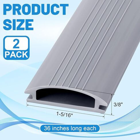 2 Pack 36 Inch Door Threshold Seal Vinyl Replacement Insert for Adjustable Height Aluminum Thresholds 1-5/16 x 3/8 Inch Gray Flexible Door Threshold Strip for Exterior Front Door Weather Stripping in Kuwait