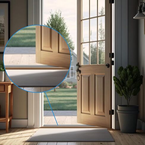 2 Pack 36 Inch Door Threshold Seal Vinyl Replacement Insert for Adjustable Height Aluminum Thresholds 1-5/16 x 3/8 Inch Gray Flexible Door Threshold Strip for Exterior Front Door Weather Stripping in Kuwait