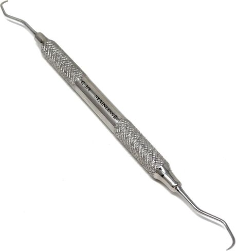 Curette Gracey Curette 3/4، مقبض مجوف، من الفولاذ المقاوم للصدأ، قشارة ذات طرفين (عبوة من قطعة واحدة) in Kuwait