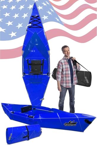 قوارب الكاياك القابلة للطي Tucktec 10 ' - قوارب قوارب قابلة للطي بالحجم الكامل - قوارب الكاياك المحمولة للبالغين - مصنوعة في الولايات المتحدة الأمريكية in Kuwait