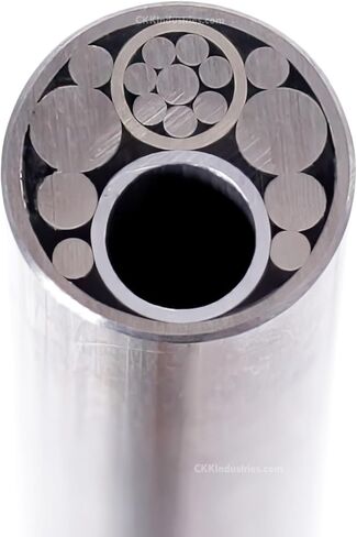 دبوس فسيفساء EZSMITH - (قطر 0.375 (3/8) بوصة) - (MP990BA) - (المادة الخارجية النحاسية) (المادة الداخلية من الألومنيوم) - دبابيس وقضبان مقبض السكين المزخرفة للسكاكين ذات الشفرات الثابتة in Kuwait