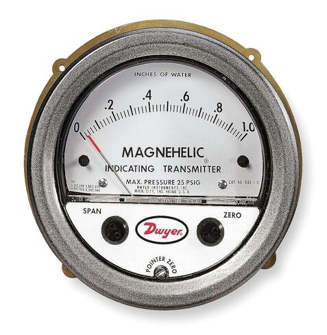 Dwyer Magnehelic Series 605 Differential Pressure Indicating Transmitter, 0-2.0"WC Range in Saudi Arabia