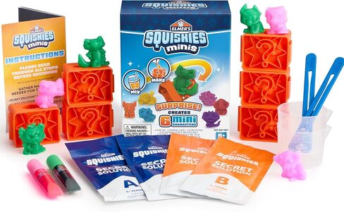 Elmer's Squishies Kids’ DIY Activity Kit, Create 4 Mystery Characters, 24 Piece Kit for Ages 6 and Up, Perfect for Stress Relief and Sensory Play in Saudi Arabia