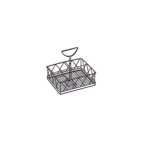 G.E.T. 4-931832 Black Metal Five Compartment Condiment Caddy Iron Powder Coated Table Caddies Collection, 9" x 7", Set of 1 in Saudi Arabia