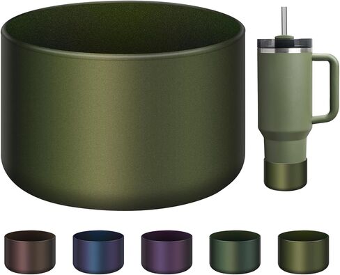 حذاء زجاجة مياه من السيليكون من Chameleon، متوافق مع Stanley Tumbler 20 30 40oz وزجاجة Hydroflask 12-24oz، يناسب المزيد من الزجاجات/الأكواب 2.8-2.95 بوصة غطاء مطاطي واقي مضاد للانزلاق in Saudi Arabia