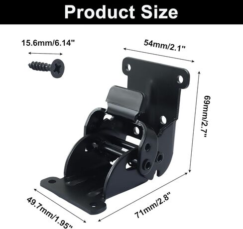 4 Pcs 180 Degree Self-Locking Brackets, Folding Hinges Adjustable Support, Non-Slip Pads Leg Fittings for Table, Bed and Desk Legs in Saudi Arabia