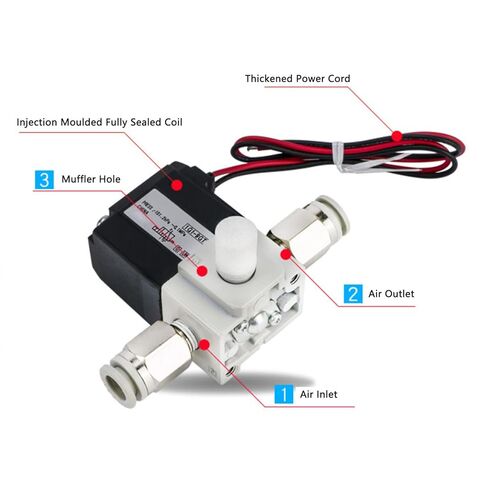 3 Way 2 Position Air Solenoid Valve, 10HZ HighFrequency Control Solenoid Valve with 1/4 Inch Threaded Port (DC 12V) in Saudi Arabia