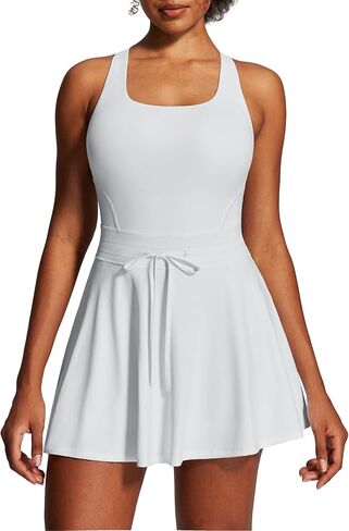 IUGA Women's Tennis Dress with Built-in Shorts and Bra Adjustable Straps Athletic Dresses for Golf Workout with Pockets in Saudi Arabia