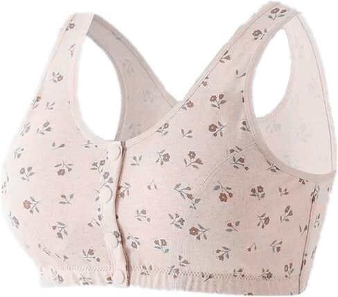 Women Wirefree Comfort Running Lightwight Seamless Sports Front- Closure Padded Floral Bra in Saudi Arabia