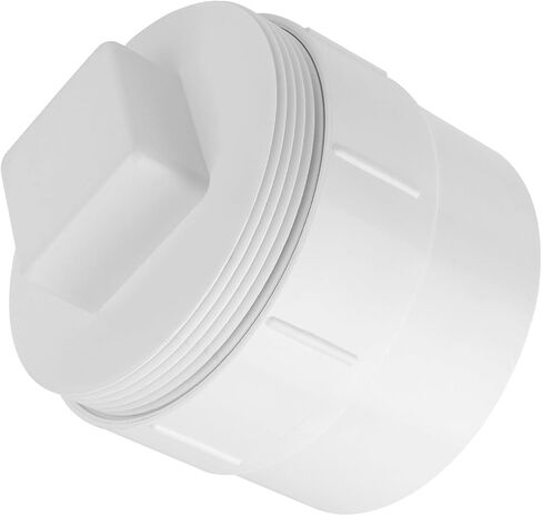 4" PVC Sewer Cleanout Adapter with Plug Pipe Fitting, PVC DWV Flush Sewer Cleaning Cap for Outdoor Garden and Garage Drainage Systems in Saudi Arabia