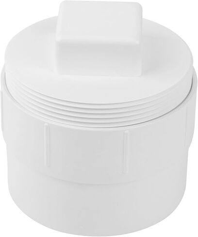 4" PVC Sewer Cleanout Adapter with Plug Pipe Fitting, PVC DWV Flush Sewer Cleaning Cap for Outdoor Garden and Garage Drainage Systems in Saudi Arabia