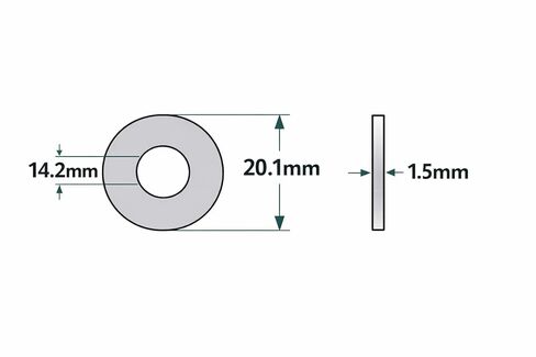 Aluminum Sealing Washers M14 x 20 x 1.5mm – 50 Pack – Metric Crush Washers for Oil Drain Plug & Automotive Use in Saudi Arabia