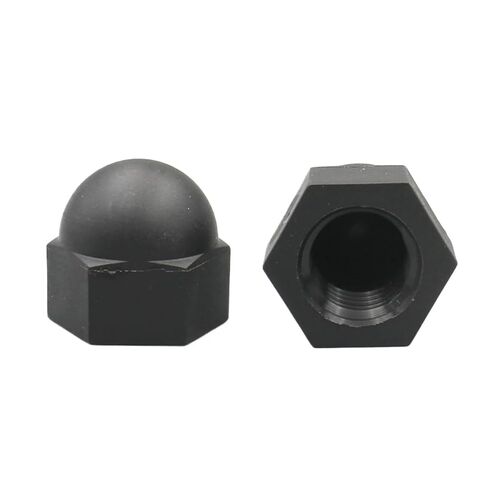 2-50 قطعة M3 M4 M5 M6 M8 M10 M12 M14 M16 M18 M20 غطاء بلاستيكي من النايلون الأسود/الأبيض، صواميل قبة، صامولة سداسية للاستخدام العازل (أسود، M12 (10 قطع)) in Kuwait